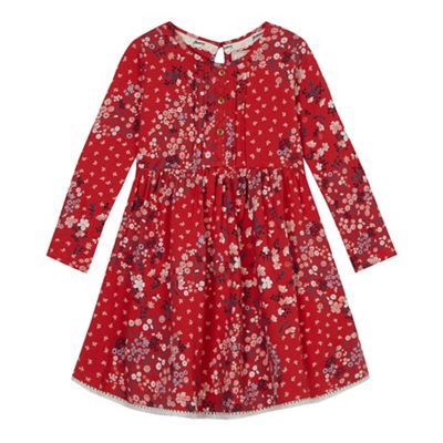 Mantaray Girls' red floral print dress
